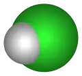 3D model of hydrogen chloride