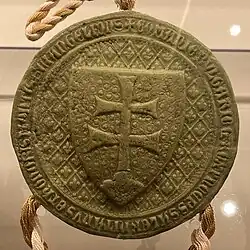 Reverse of the second double seal (1366–1382) of King Louis I the Great (1342–1382)
