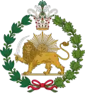 Imperial Coat of arms of Iran. Qajar dynasty (1907–1925)