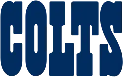 "COLTS" in blue