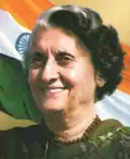 An image of Indira Gandhi.