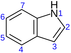 Skeletal formula with numbering scheme
