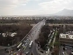 Aerial photograph of road bridge