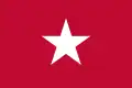 1819–1821 One of the flags of the Long Expedition, sometimes called the "second Republic of Texas", from 1819 to 1821. This flag was known as the Jane Long Flag, named after James Long's wife. This is also the first Lone Star flag.[29]