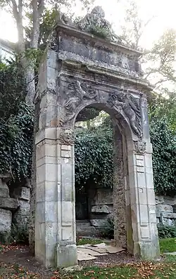 A vestige of the palace now in the gardens of the Palais du Trocadéro