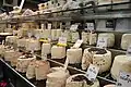 Israeli halva displays at the Mahane Yehuda Market in Jerusalem