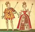James I with his queen