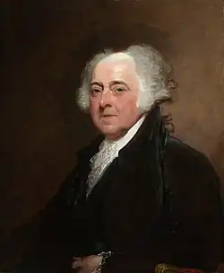 2nd president of the United States John Adams (AB, 1755; AM, 1758)[202]
