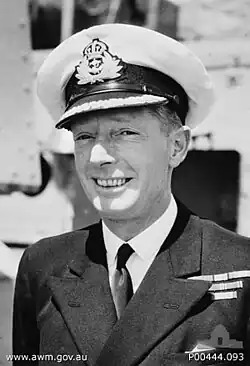Half-length portrait of a middle-aged man in a naval officer's uniform