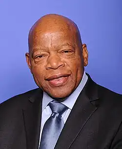 Photograph of John Lewis in suit and tie