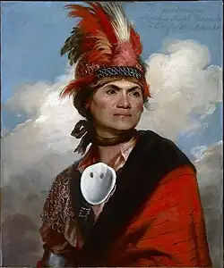 Portrait of British regular army Colonel Joseph Brant, Iroquois Mohawk.