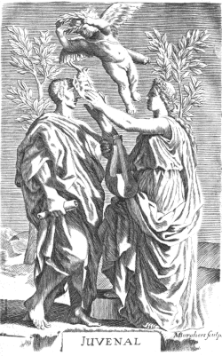 Frontispiece from John Dryden, The Satires of Decimus Junius Juvenalis and of Aulus Persius Flaccus