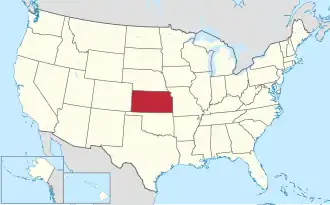 Location of Kansas within the United States