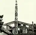 The Kayung totem pole in 1884
