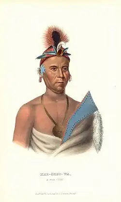 Massika, a Sauk Indian at left