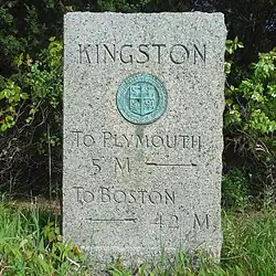 Kingston, Massachusetts, marking the 42nd parallel