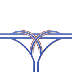 Semi-directional T interchange