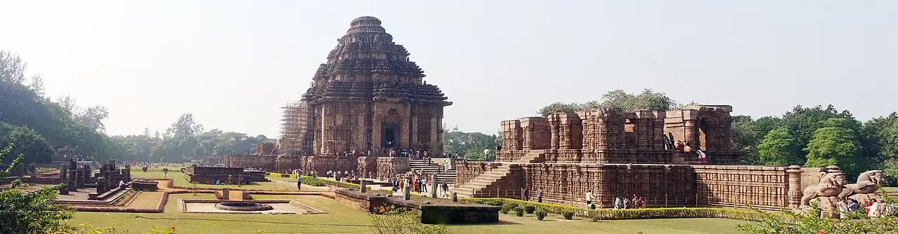Konark Sun Temple at Konark, Orissa, built by Narasimhadeva I (1238–1264) of the Eastern Ganga dynasty.