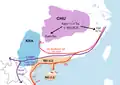 Kra-Dai (Tai-Kadai) migration route according to James R. Chamberlain (2016).[16]
