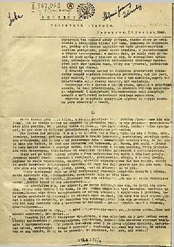 Halina Krahelska report from Auschwitz Oświęcim, pamiętnik więźnia ("Auschwitz: Diary of a prisoner"), 1942[248]