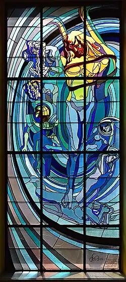 Apollo (System Copernicus), stained glass by Stanisław Wyspiański, House of the Medical Society in Kraków (1905)