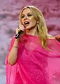 Kylie Minogue performing