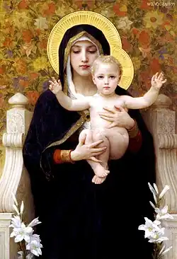 Virgin of the Lilies, Bouguereau, 1899