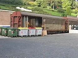 A Ferrovie dello Stato Italiane freight car at Vatican City station