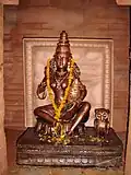 The Hindu goddess Lakshmi with the owl