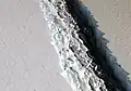 2016 rift in Larsen C, detail