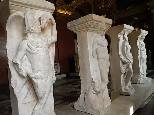 Las Incantadas, sculptures from a portico that adorned the Roman Forum of Thessalonica, 150–230 AD[120]