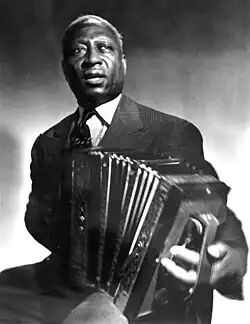 Ledbetter with a melodeon c. 1942