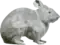 Black and white drawing of a small-eared rabbit