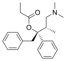 Chemical structure of Levopropoxyphene.
