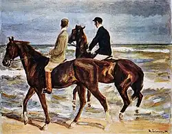Max Liebermann's Two Riders On The Beach discovered in the Gurlitt Collection and subsequently restituted to the descendants of the original Jewish owner