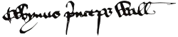 Owain Glyndŵr's signature