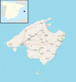 Palma is located in Mallorca