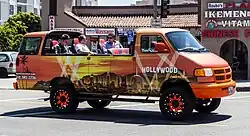 Tour bus on Hollywood Boulevard