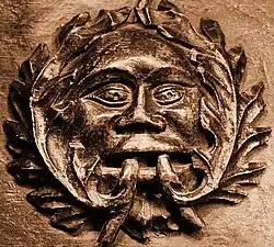 The Ent Treebeard has been thought to be a version of the Green Man,[4] seen here on a medieval misericord in Ludlow.