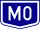 Hungarian M0 motorway shield