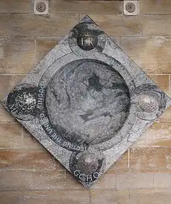 Memorial in the cloister of Westminster Abbey, London