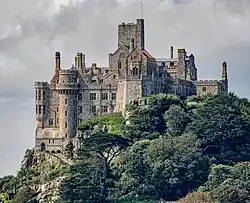 Detailed picture of St Michael's Mount castle