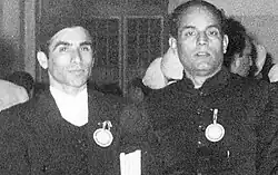 Devkota with poet Madhav Prasad Ghimire