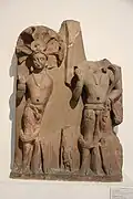 Maninaga and Svastika. Kushan period, 2nd century CE, Rajgir, Bihar, India