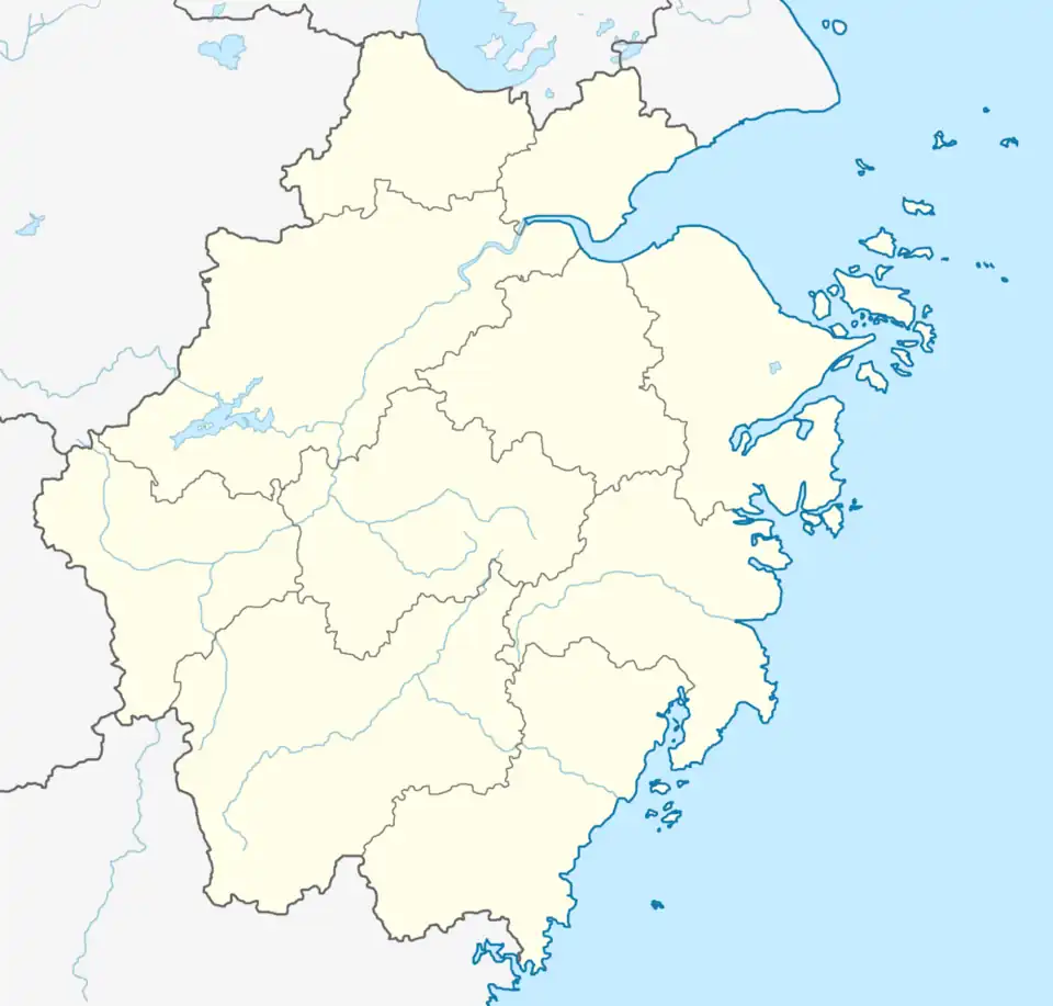 Hangzhou is located in Zhejiang