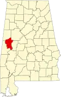 State map highlighting Greene County