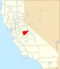 State map highlighting Mariposa County