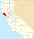 State map highlighting Sonoma County