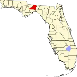 A state map highlighting Leon County in the northwestern part of the state. It is medium in size.