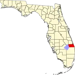 A state map highlighting Martin County in the southern part of the state. It is small in size and shaped like a rectangle.
